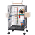 Top Open Parrot Cage With Bird Toy